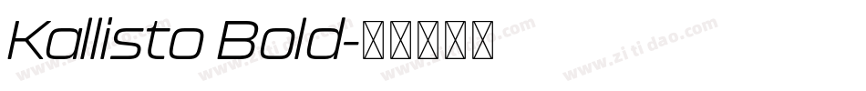 Kallisto Bold字体转换
